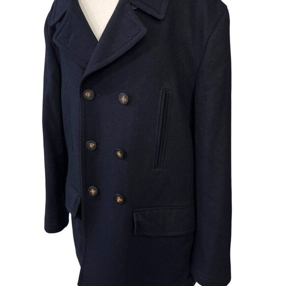 Lauren Ralph Lauren Men's Double-Breasted Quilted Lined Peacoat 40S - Picture 9 of 12